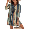 Zeagoo Womens Casual Beach Boho Summer Dress(Khaki Cx289)