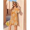 Zeagoo Womens Casual Beach Boho Summer Dress(Orange Cx294)