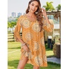 Zeagoo Womens Casual Beach Boho Summer Dress(Orange Cx294)