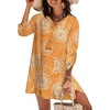 Zeagoo Womens Casual Beach Boho Summer Dress(Orange Cx294)
