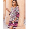 Zeagoo Womens Casual Beach Boho Summer Dress(Purple)