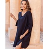 Zeagoo Womens Casual Beach Boho Summer Dress(Solid Black)