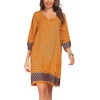 Zeagoo Womens Casual Beach Boho Summer Dress(Yellow)