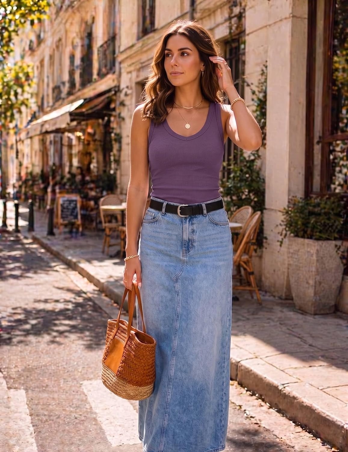 image:imageZeagoo Womens Tank Tops V Neck Ribbed Knit Slim Fit Basic Sleeveless TopsDark Purple
