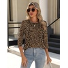 Zeagoo 3/4 Length Sleeve Womens Tops Crew Neck Shirts Dressy Casual Tunics(An136)