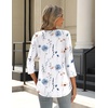 Zeagoo 3/4 Length Sleeve Womens Tops Crew Neck Shirts Dressy Casual Tunics(Bf290)