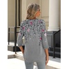 Zeagoo 3/4 Length Sleeve Womens Tops Crew Neck Shirts Dressy Casual Tunics(Hf36)