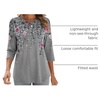 Zeagoo 3/4 Length Sleeve Womens Tops Crew Neck Shirts Dressy Casual Tunics(Hf36)