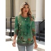 Zeagoo 3/4 Length Sleeve Womens Tops Crew Neck Shirts Dressy Casual Tunics(Mz839)
