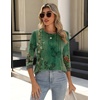 Zeagoo 3/4 Length Sleeve Womens Tops Crew Neck Shirts Dressy Casual Tunics(Mz839)