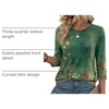 Zeagoo 3/4 Length Sleeve Womens Tops Crew Neck Shirts Dressy Casual Tunics(Mz839)