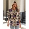 Zeagoo 3/4 Length Sleeve Womens Tops Crew Neck Shirts Dressy Casual Tunics(Mz857)