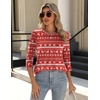 Zeagoo 3/4 Length Sleeve Womens Tops Crew Neck Shirts Dressy Casual Tunics(Sd142)