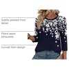 Zeagoo 3/4 Length Sleeve Womens Tops Crew Neck Shirts Dressy Casual Tunics(Sf103)