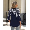 Zeagoo 3/4 Length Sleeve Womens Tops Crew Neck Shirts Dressy Casual Tunics(Sf103)