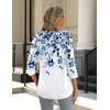 Zeagoo 3/4 Length Sleeve Womens Tops Crew Neck Shirts Dressy Casual Tunics(Wf41)