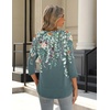 Zeagoo 3/4 Length Sleeve Womens Tops Crew Neck Shirts Dressy Casual Tunics(Wf71)