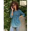 Zeagoo 3/4 Length Sleeve Womens Tops Crew Neck Shirts Dressy Casual Tunics(Xh363)