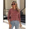 Zeagoo 3/4 Length Sleeve Womens Tops Crew Neck Shirts Dressy Casual Tunics(Xh518)