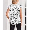 Zeagoo Women Satin V Neck Blouse Cap Short Sleeve Business Casual Top S-2XL(Sf291)