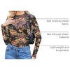 Zeagoo Womens Mesh Long Sleeve Tops Mock Neck Going Out See Through Shirts(Bf282)