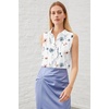 Zeagoo Women’s Sleeveless Button Down Collared Shirts Business Casual Tops(Bf112)