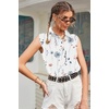 Zeagoo Women’s Sleeveless Button Down Collared Shirts Business Casual Tops(Bf112)