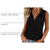 Zeagoo Women’s Sleeveless Button Down Collared Shirts Business Casual Tops(Black)