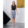 Zeagoo Women’s Sleeveless Button Down Collared Shirts Business Casual Tops(Black)