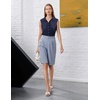Zeagoo Women’s Sleeveless Button Down Collared Shirts Business Casual Tops(Dark Blue)