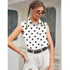 Zeagoo Women’s Sleeveless Button Down Collared Shirts Business Casual Tops(Jh592)
