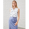 Zeagoo Women’s Sleeveless Button Down Collared Shirts Business Casual Tops(Jh599)