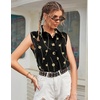Zeagoo Women’s Sleeveless Button Down Collared Shirts Business Casual Tops(Jh601)