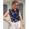 Zeagoo Women’s Sleeveless Button Down Collared Shirts Business Casual Tops(Sf180)