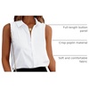 Zeagoo Women’s Sleeveless Button Down Collared Shirts Business Casual Tops(White)