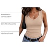 Zeagoo Womens Tank Tops V Neck Ribbed Knit Slim Fit Basic Sleeveless Tops(Apricot)
