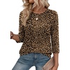 Zeagoo 3/4 Length Sleeve Womens Tops Crew Neck Shirts Dressy Casual Tunics(An136)
