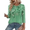 Zeagoo 3/4 Length Sleeve Womens Tops Crew Neck Shirts Dressy Casual Tunics(Bf180)
