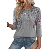 Zeagoo 3/4 Length Sleeve Womens Tops Crew Neck Shirts Dressy Casual Tunics(Hf36)