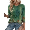 Zeagoo 3/4 Length Sleeve Womens Tops Crew Neck Shirts Dressy Casual Tunics(Mz839)