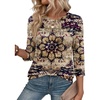 Zeagoo 3/4 Length Sleeve Womens Tops Crew Neck Shirts Dressy Casual Tunics(Mz857)