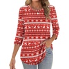 Zeagoo 3/4 Length Sleeve Womens Tops Crew Neck Shirts Dressy Casual Tunics(Sd142)