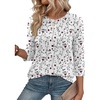 Zeagoo 3/4 Length Sleeve Womens Tops Crew Neck Shirts Dressy Casual Tunics(Sf224)