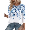 Zeagoo 3/4 Length Sleeve Womens Tops Crew Neck Shirts Dressy Casual Tunics(Wf41)