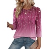 Zeagoo 3/4 Length Sleeve Womens Tops Crew Neck Shirts Dressy Casual Tunics(Xh370)