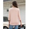 Zeagoo 3/4 Length Sleeve Women Tops Dressy Casual Blouses Work Clothes(Beige)