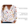 Zeagoo 3/4 Length Sleeve Womens Tops 2025 Floral Womens Blouses V Neck TunicTops with Smocked Cuffs(Colorful Flowers)