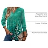 Zeagoo 3/4 Length Sleeve Womens Tops 2025 Floral Womens Blouses V Neck TunicTops with Smocked Cuffs(Gradient Floral Print)