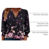 Zeagoo 3/4 Length Sleeve Womens Tops 2025 Floral Womens Blouses V Neck TunicTops with Smocked Cuffs(Pink Flowers)