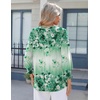 Zeagoo 3/4 Length Sleeve Womens Tops 2025 Floral Womens Blouses V Neck TunicTops with Smocked Cuffs(Print-195)